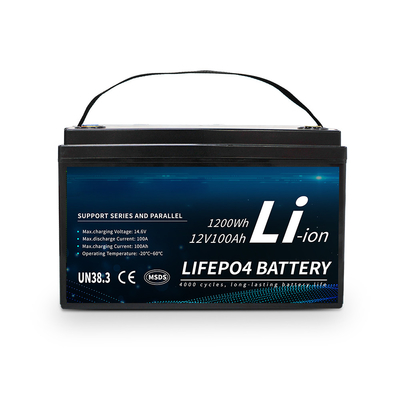 Przyczepa 12.8V 100ah akumulator litowo-jonowy lifepo4 z ekranem LCD do energii