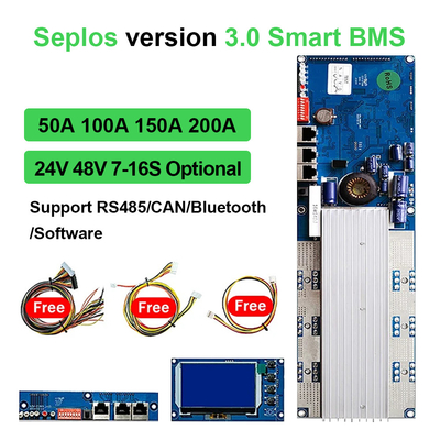 V3 Deligreen Seplos JK BMS Lifepo4 Li Ion 16S 48v 50A 100A 150A 200A Blue Tooth RS485 CAN BUS Komunikacja Smart BMS