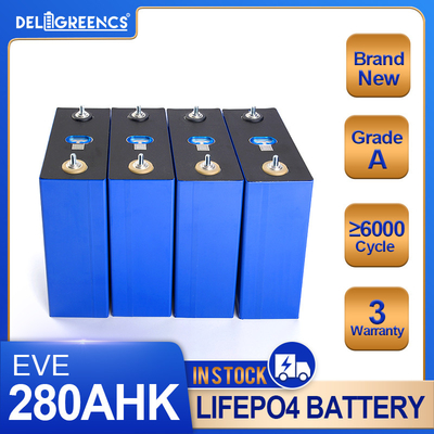 EU 3.2V 280ah Lifepo4 Bateria LF280K Do słonecznego zestawu akumulatorów 12V 25V 48V